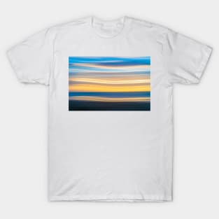 Coastal abstract wavy pattern over horizon T-Shirt